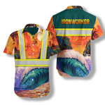 Ironworker Emerald Wave Hawaiian Shirt