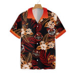 Vintage Firefighting Colorful Emblems Skull EZ05 1208 Hawaiian Shirt