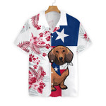 Dachshund Texas flag EZ15 1907 Hawaiian Shirt