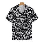 Black And White Seamless Floral Goth Style EZ20 2610 Hawaiian Shirt