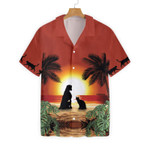 Cat And Dog Sunset EZ25 2610 Hawaiian Shirt