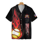 Flame Baseball Skull EZ20 0104 Hawaiian Shirt