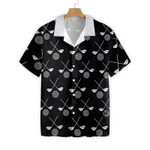 Golf White Pattern Black Background EZ24 0803 Hawaiian Shirt