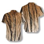Tiger Fur Strip Pattern Hawaiian Shirt
