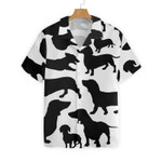 Black And White Dachshunds Pattern Hawaiian Shirt