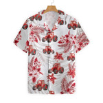 Tropical Red Tractor Hawaiian Shirt