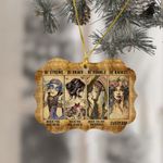 Hippie Native American Girl Ornament Be Strong When You Are Weak
