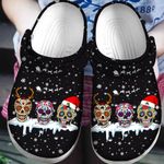 Sugar Skull Christmas Crocs Classic Clogs Shoes