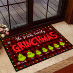 Personalized The Grinch Family Christmas Doormat