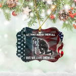 Veteran American Flag Ornament We Don't Know Them All
