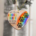 Dog Paw Ornament Wish The Rainbow Bridge Had Visiting Hours