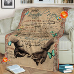 To My Wife I Choose You Again And Again Butterfly Valentine Gift For Couple Personalized Blanket