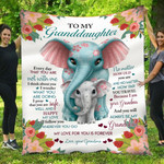 Gift For Granddaughter From Grandma Elephant Blanket Everyday That