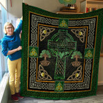 Irish Cross Saint Patrick Day Soft And Warm Celtic Quilt Blanket