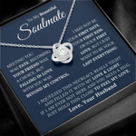 Valentine's Day Gift For Her To My Beautiful Soulmate Love Knot Necklace