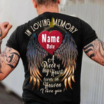 Personalized Memorial Gift In Loving Memory Wings Tshirt