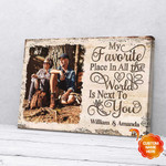 Personalized Couple Next To You Is One Of My Favorite Places To Be Personalized Canvas Prints