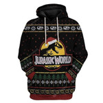 BEARBUBBLE 3D UGLY JURASSIC WORLD CHRISTMAS 3D HOODIE