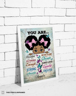 Personalized Name You Are Beautiful Black Girl Canvas