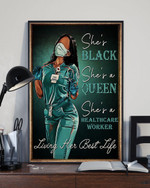 Black Queen Healthcare Worker Nurse Canvas Prints