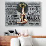 Black Queen Art Makes You Happy Everyday African American Canvas Prints