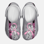 Black Woman Breast Cancer Awareness Crocs Classic Clogs Shoes PANCR0582