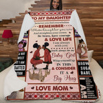 To My Daughter Dope Black Mom African American Blanket