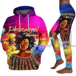 Phenomenal Woman Art Black Girl African American 3D Hoodie And Leggings