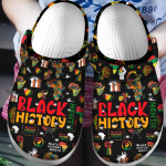 Black History Month African American Crocs Classic Clogs Shoes PANCR0583