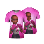Breast Cancer Awareness Black Girl Pink 3D T Shirt PAN3TS0041