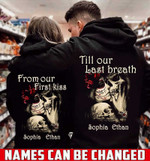 Personalized Till Our Last Breath Skull Love Couple Hoodie