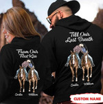 Personalized Till Our Last Breath Horses Couple Hoodie