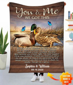 Personalized You And Me We Got This Duck Fleece Blanket