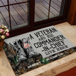 A Veteran And His Commander-In-Chief Live Here Custom Name Doormat
