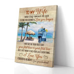 Valentine's Day Gift For Her To My Wife Old Couple Beach Canvas Prints