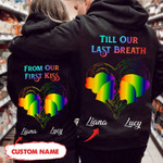Personalized Till Our Last Breath Lesbian Couple Hoodie