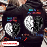 Personalized Till Our Last Breath Angel And Devil Couple Hoodie