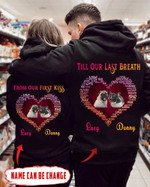 Personalized Till Our Last Breath Pug Couple Hoodie
