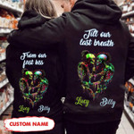Personalized Till Our Last Breath Skull Heart Couple Hoodie