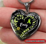 Personalized I Wear My Scars Like A Warrior Lymphoma Butterfly Heart Couple Necklace