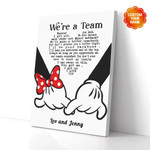Personalized We're A Team Couple Canvas Prints