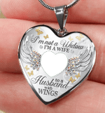 Personalized Image I'm Not A Widow I'm A Wife Heart Couple Necklace