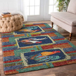 Damask Rooster Rugs Home Decor