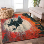 Witch Cat Bat Halloween Rugs Home Decor