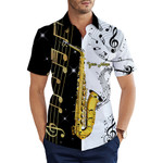 Personalized Saxophone Felling Tone Music Chart Hawaiian Aloha Shirts