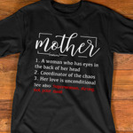 Mother Definition Superwoman Strong Not Your Maid Mother's Day Gift Tshirt