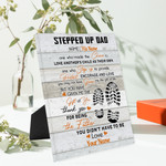 Personalized Stepped Up Dad Desktop Plaque
