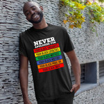 Never Apologize For Being Black African American Tshirt