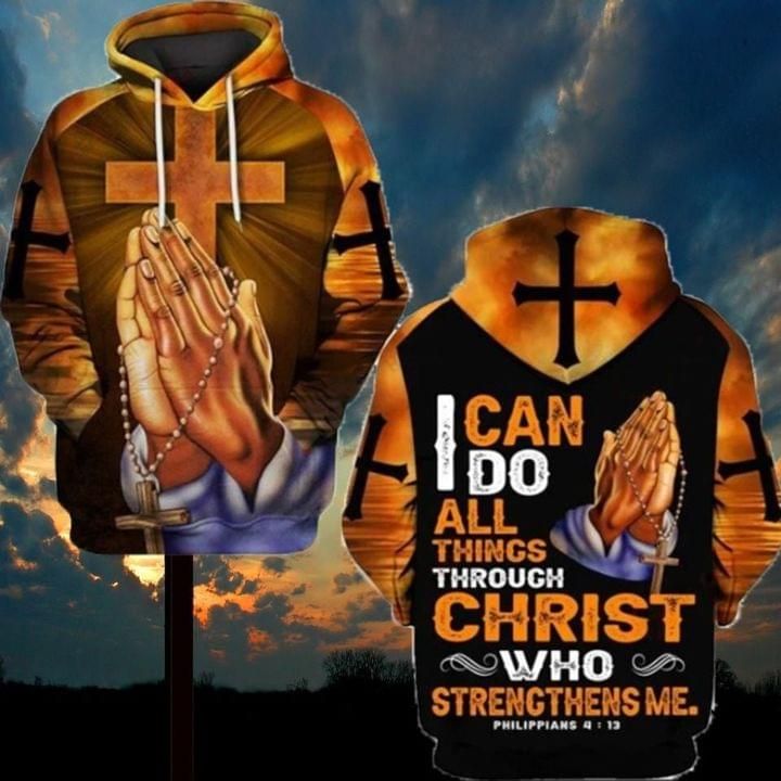I Can Do All Things Through Christ Who Strengthens Me Jesus 3D Hoodie PAN3HD0292