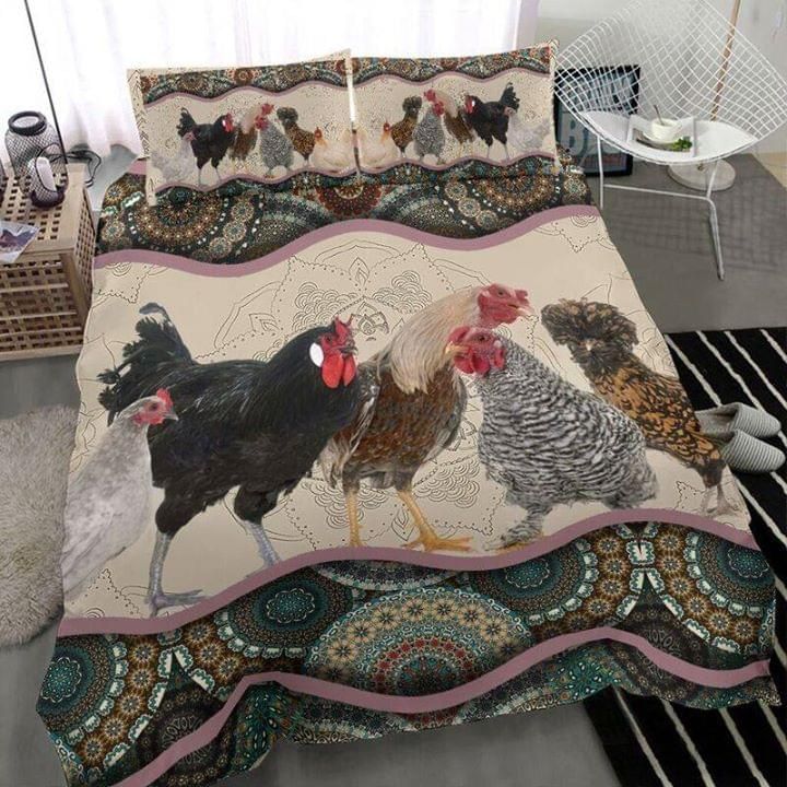Chicken Mandala Bedding Set